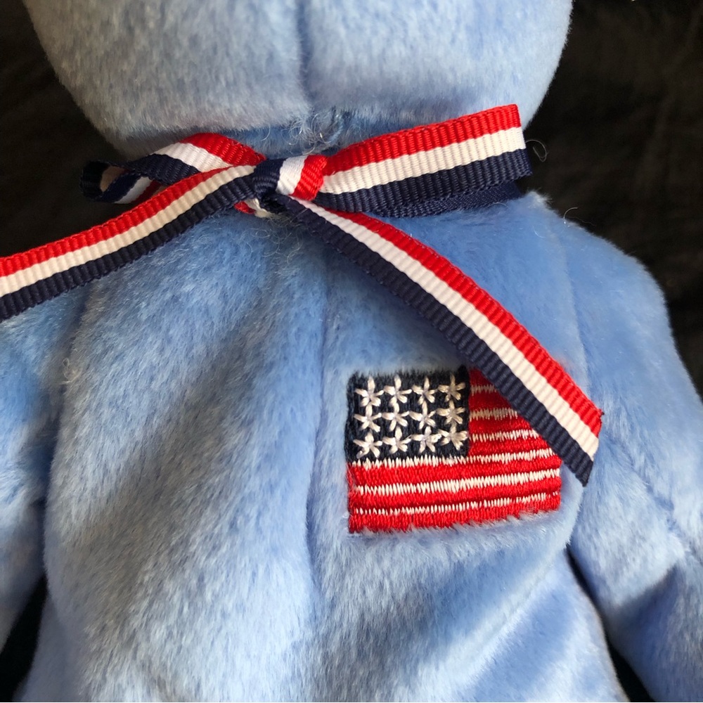 2001 Ty Beanie Baby America Commemorative Blue Patriotic September 11th Bear nwt - Picture 3 of 10